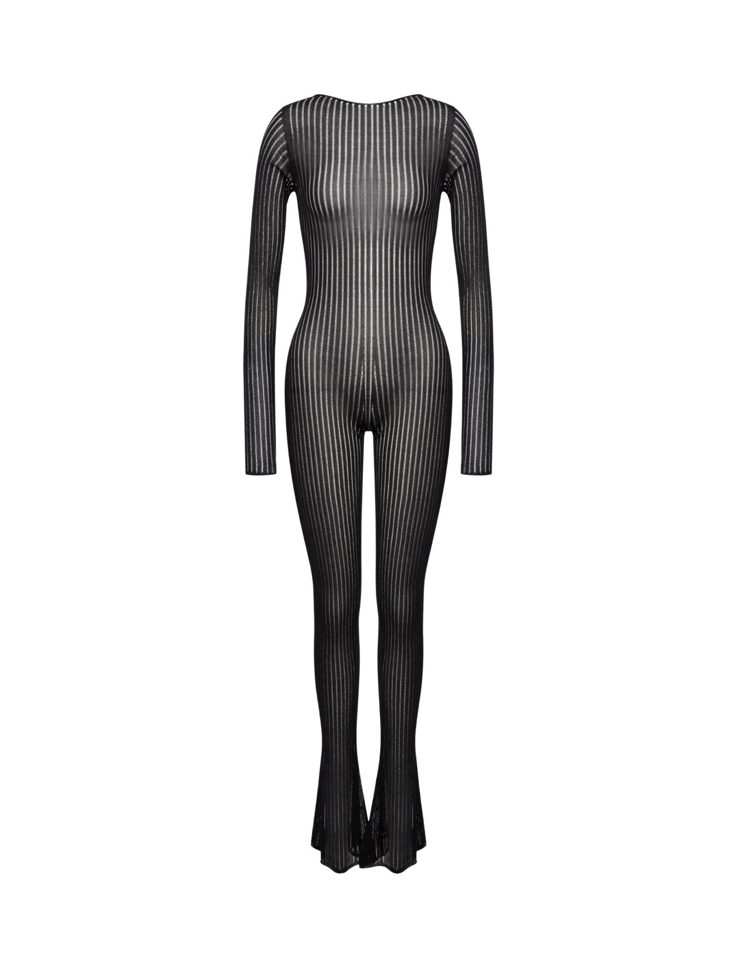 Jumpsuit in maglia a costa DA566 M01045D999 DONDUP 