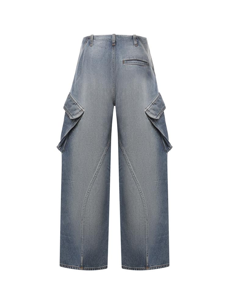 Jeans cargo in denim AA9P1400D026D A56 ALAIA 
