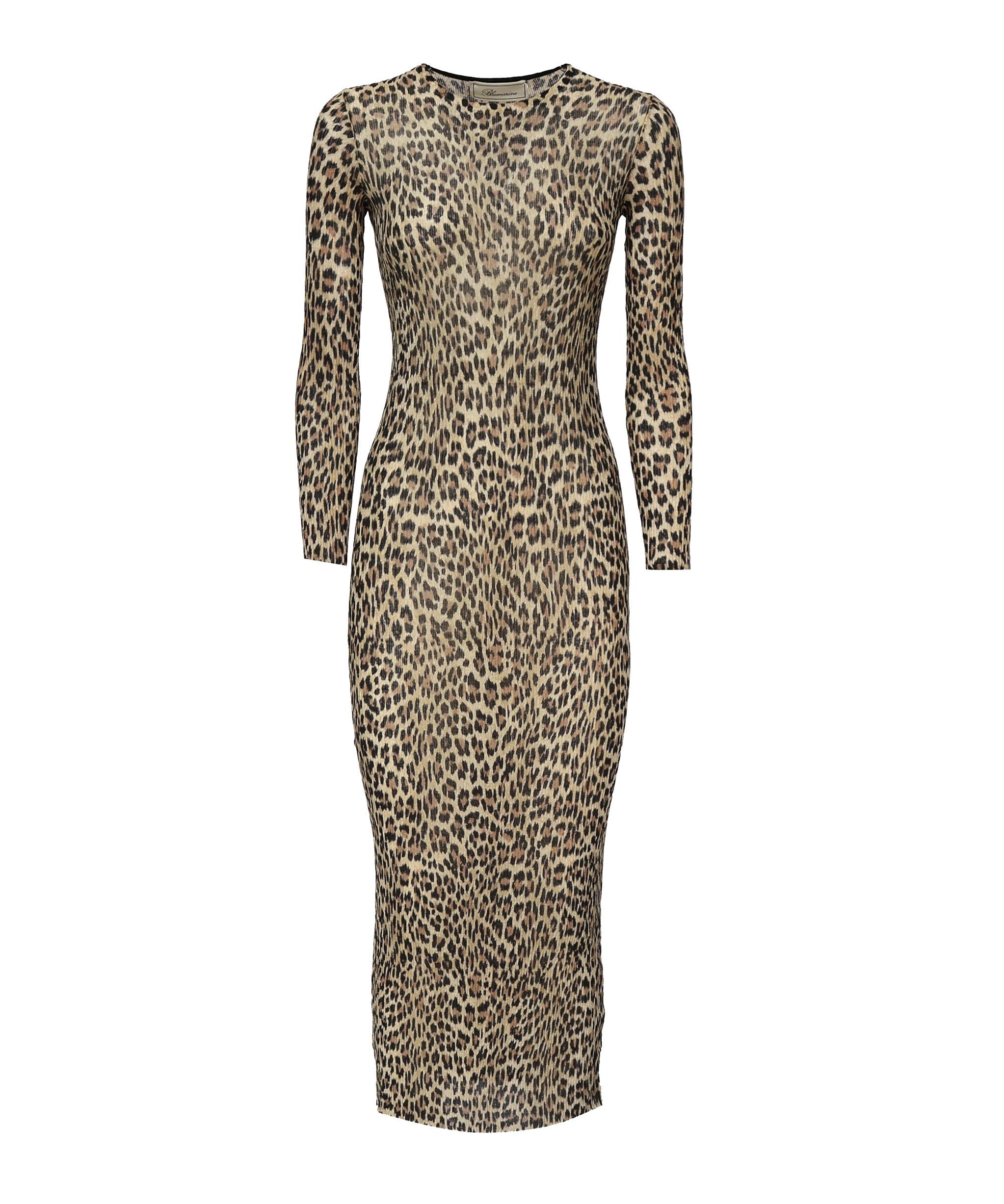 Abito midi con stampa leopard 2A582A M8159 BLUMARINE 