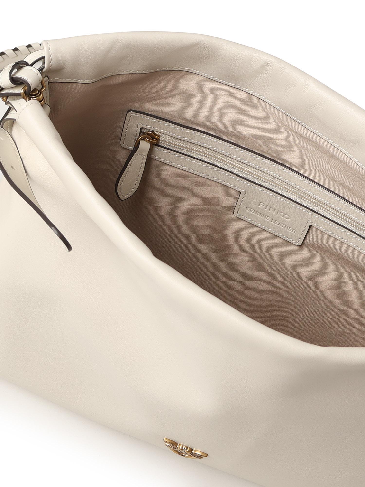 Borsa Clutch a spalla grande in pelle<BR/> 105825 A0QOZ14Q PINKO 