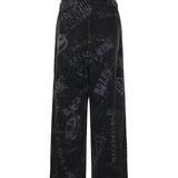 Pantaloni Baggy Minimal in denim di cotone washed crayon allover 857216 TTWA81037 BALENCIAGA 