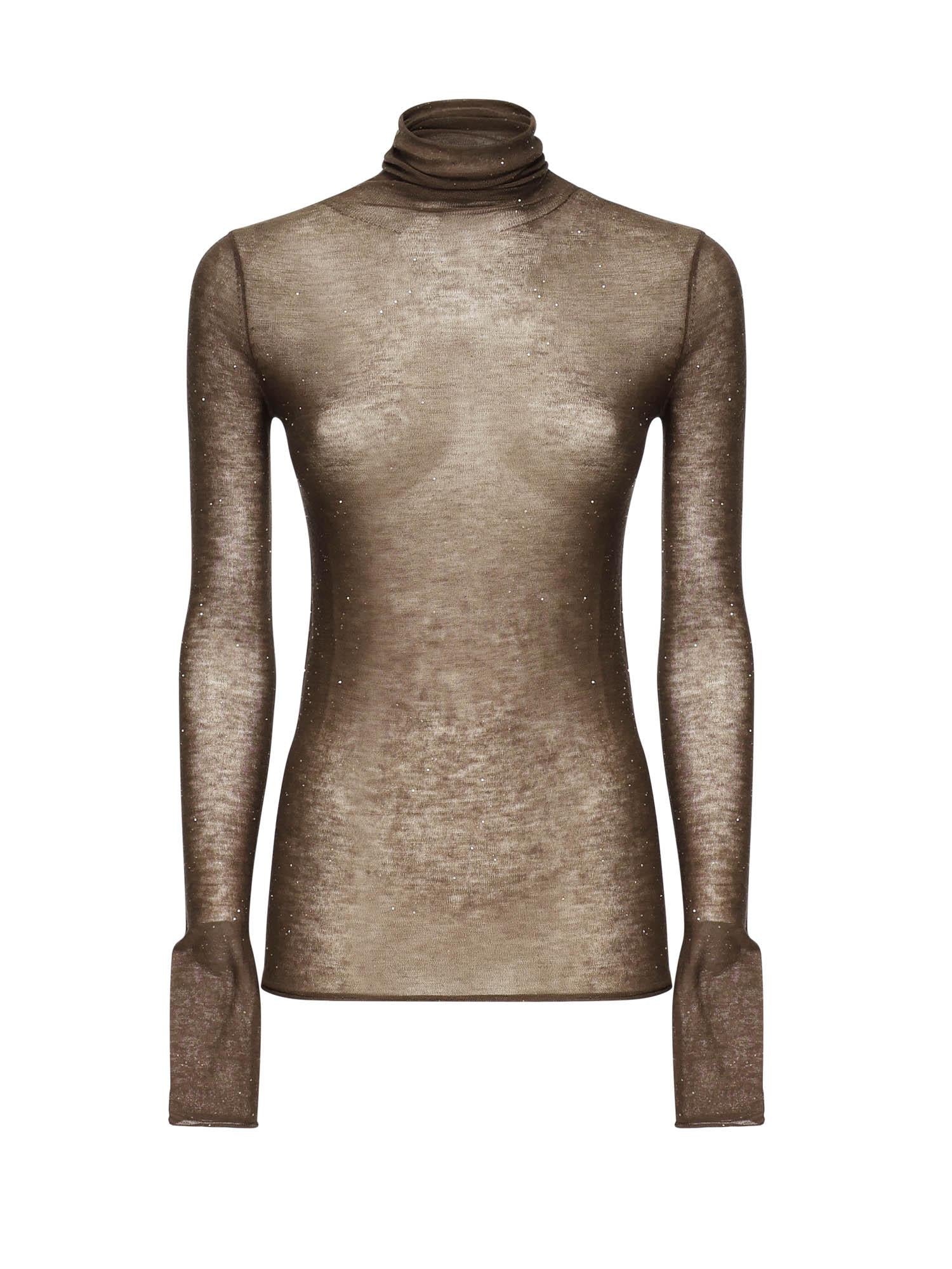 Maglia in lana con micro paillettes<BR/> 105821 A2PML73 PINKO 