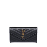 Portafoglio Cassandre matelassé in pelle 372264 BOW011000 SAINT LAURENT 