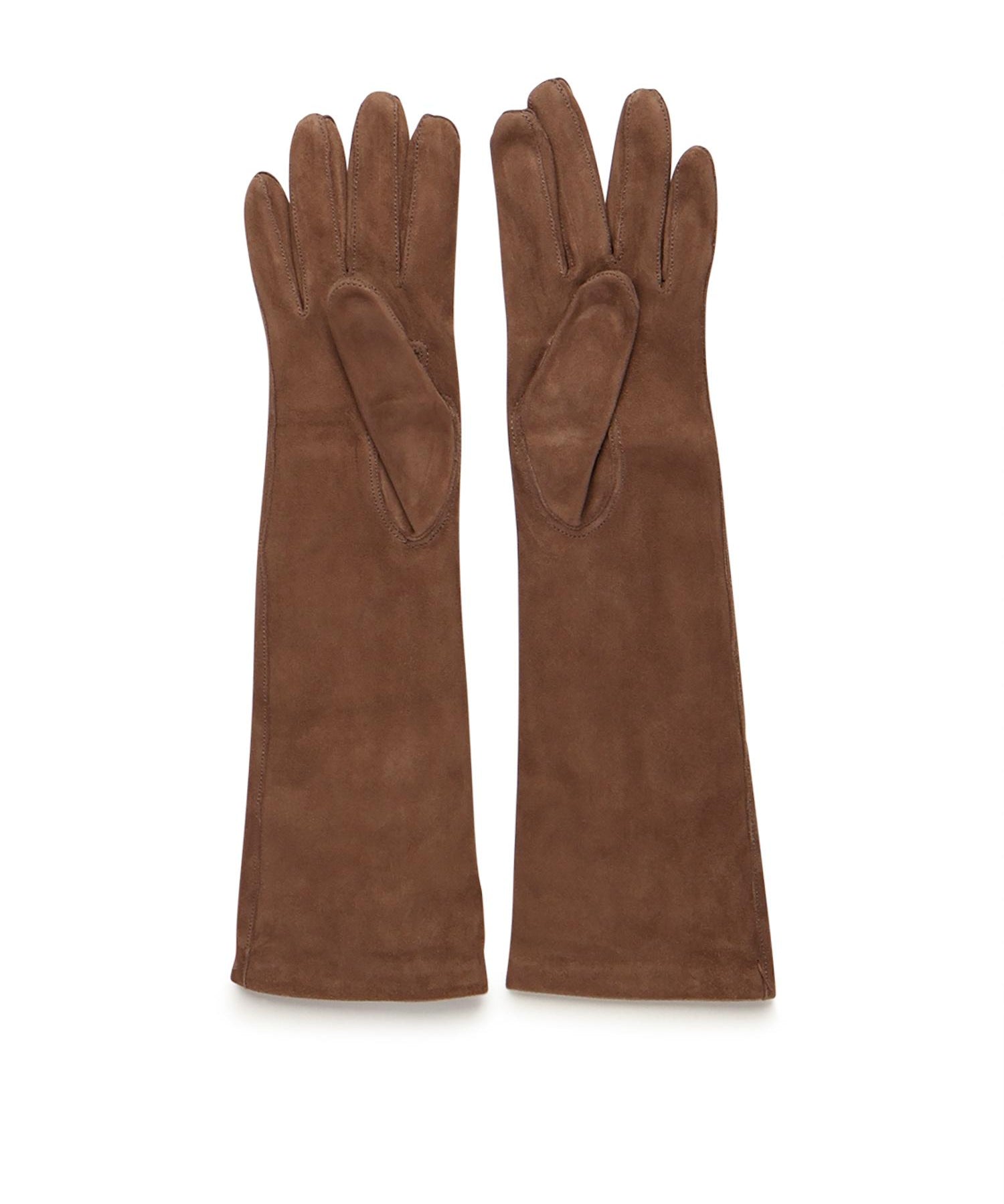 Guanti lunghi in nappa scamosciata 2524566013600 001 MAX MARA 
