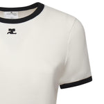 T-shirt in cotone con logo 125JTS017JS0203 B211 COURREGES 