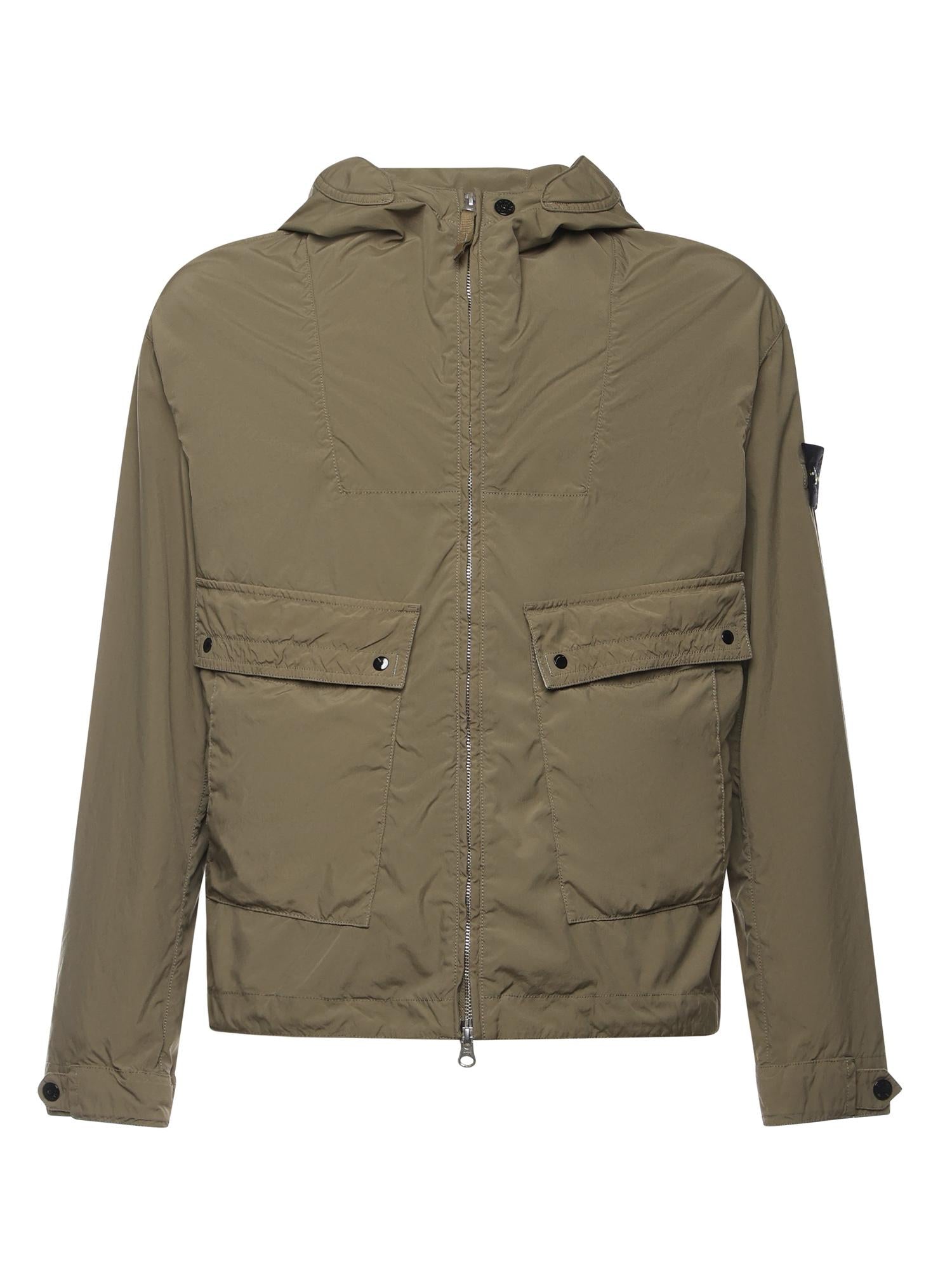 Giacca con cappuccio e logo L1S154100052 S0042V005G STONE ISLAND 