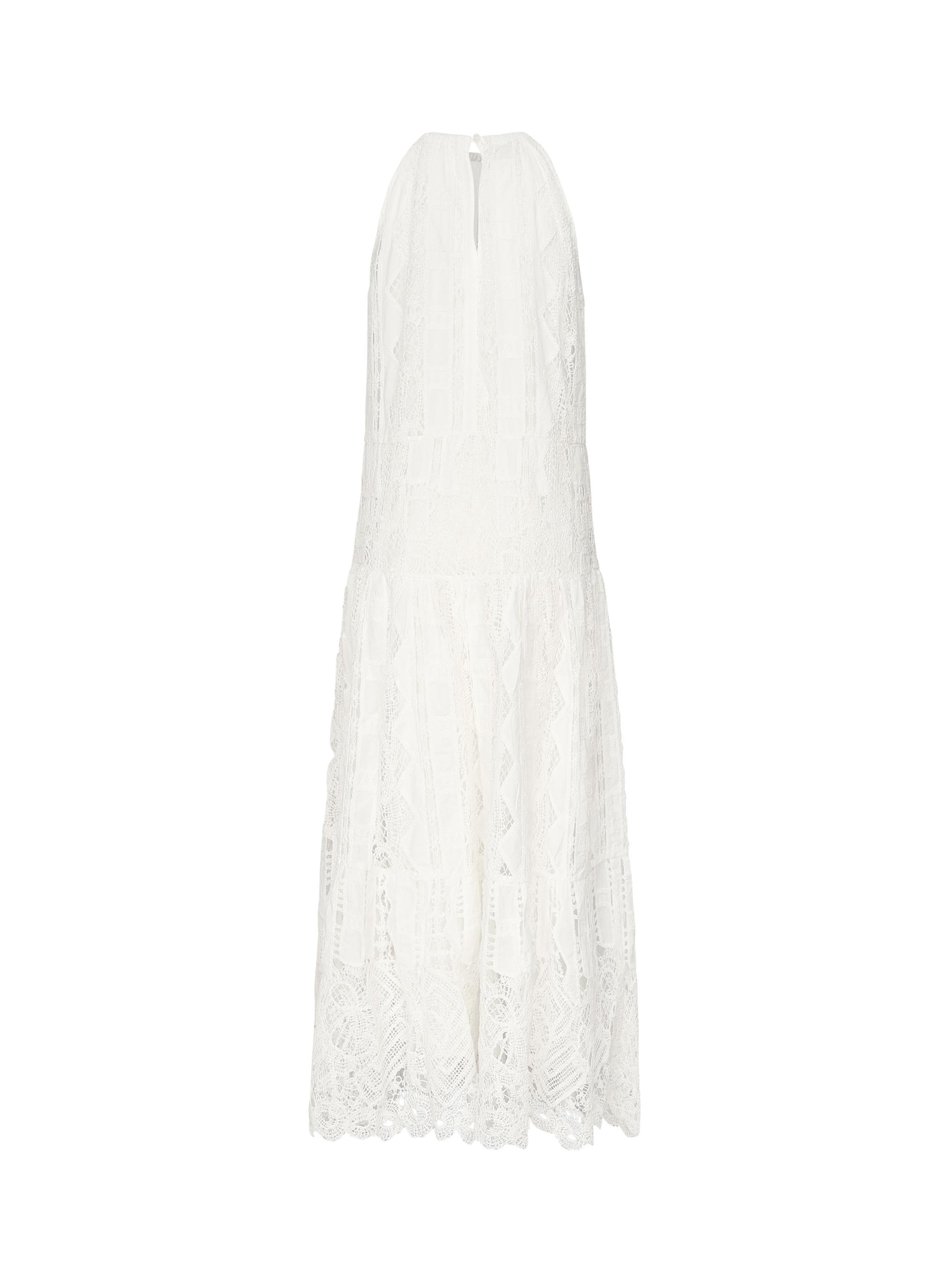 Abito midi in sangallo e macramè 104857 A2G9Z05 PINKO 