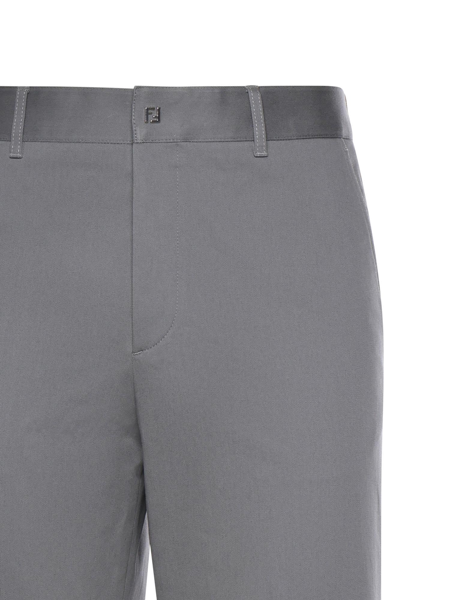 Pantaloni in gabardine FB1076 AQMVF0DUC FENDI 