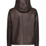 Giacca in pelle con cappuccio 25WHV60470M SISA9112 YVES SALOMON 