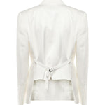 Blazer monopetto in misto lino e viscosa 104944 A2FAZ05 PINKO 