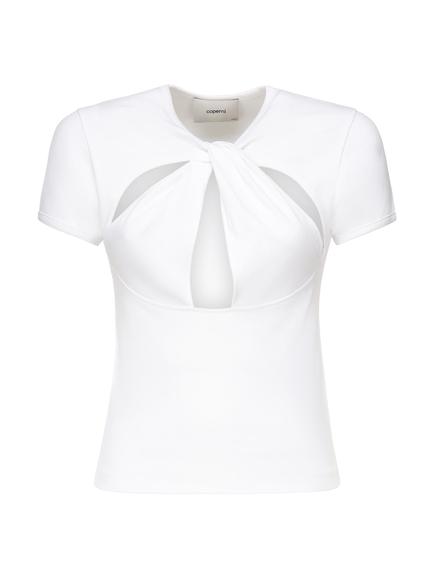 T-shirt cut-out COPJS158F5012 WHITE COPERNI 