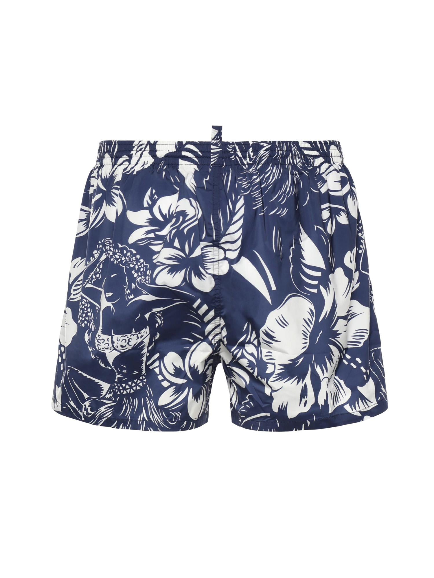 Boxer mare midi Dancing Flowers D7B626920 455 DSQUARED2 