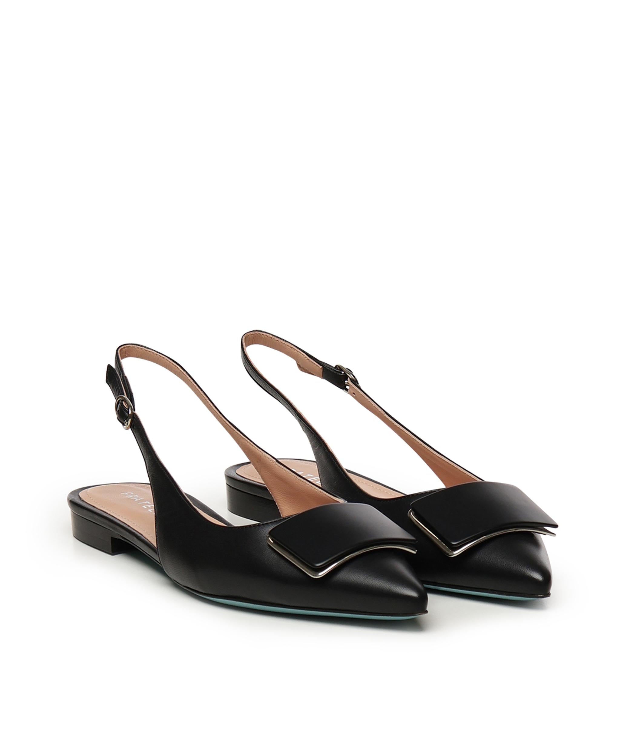 SLINGBACK ELVIRA IN NAPPA ELVIRA 2513 NAPPANERA FRATELLI RUSSO 