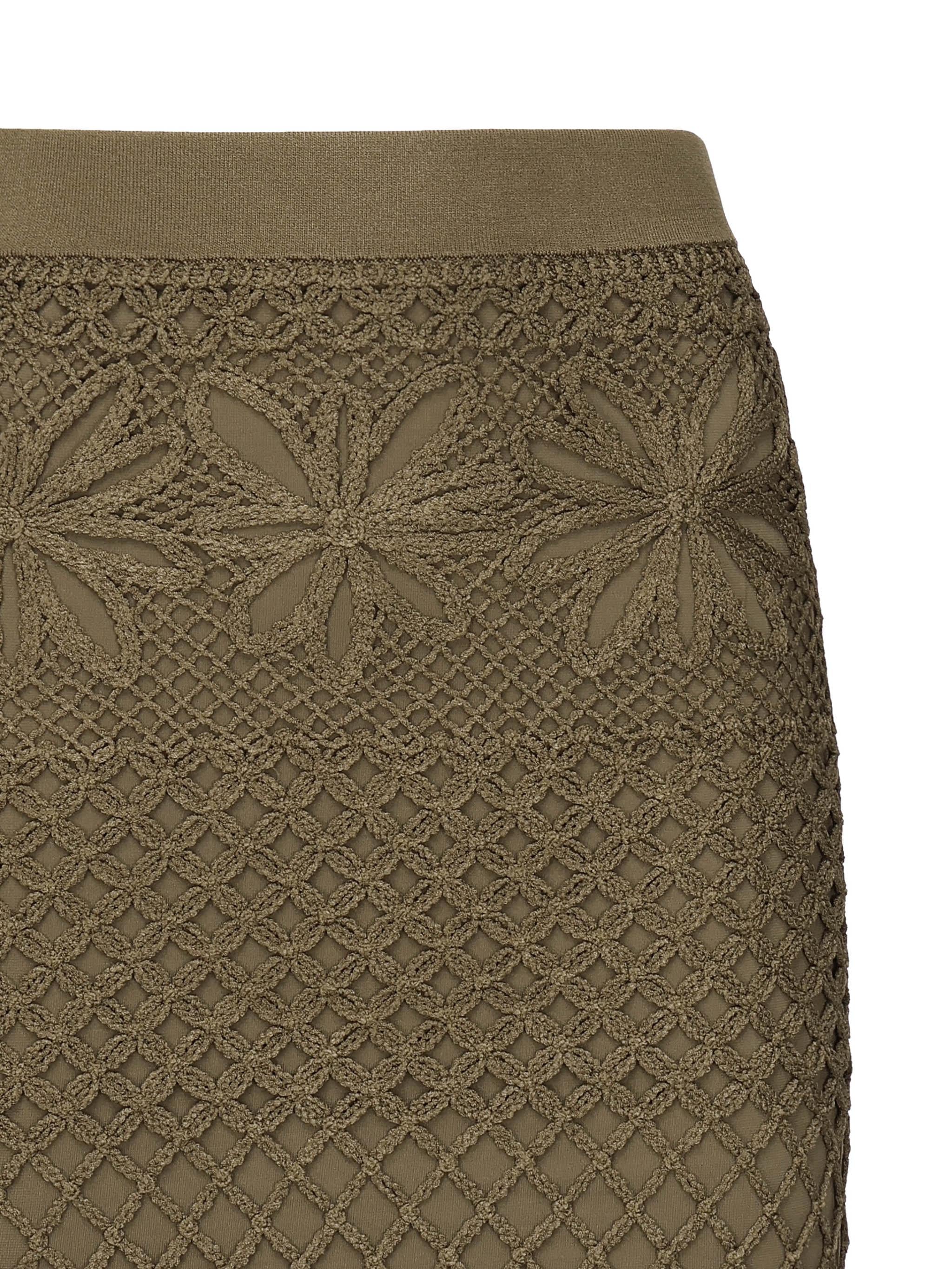 Gonna lunga effetto crochet fantasia 104732 A2FFX26 PINKO 