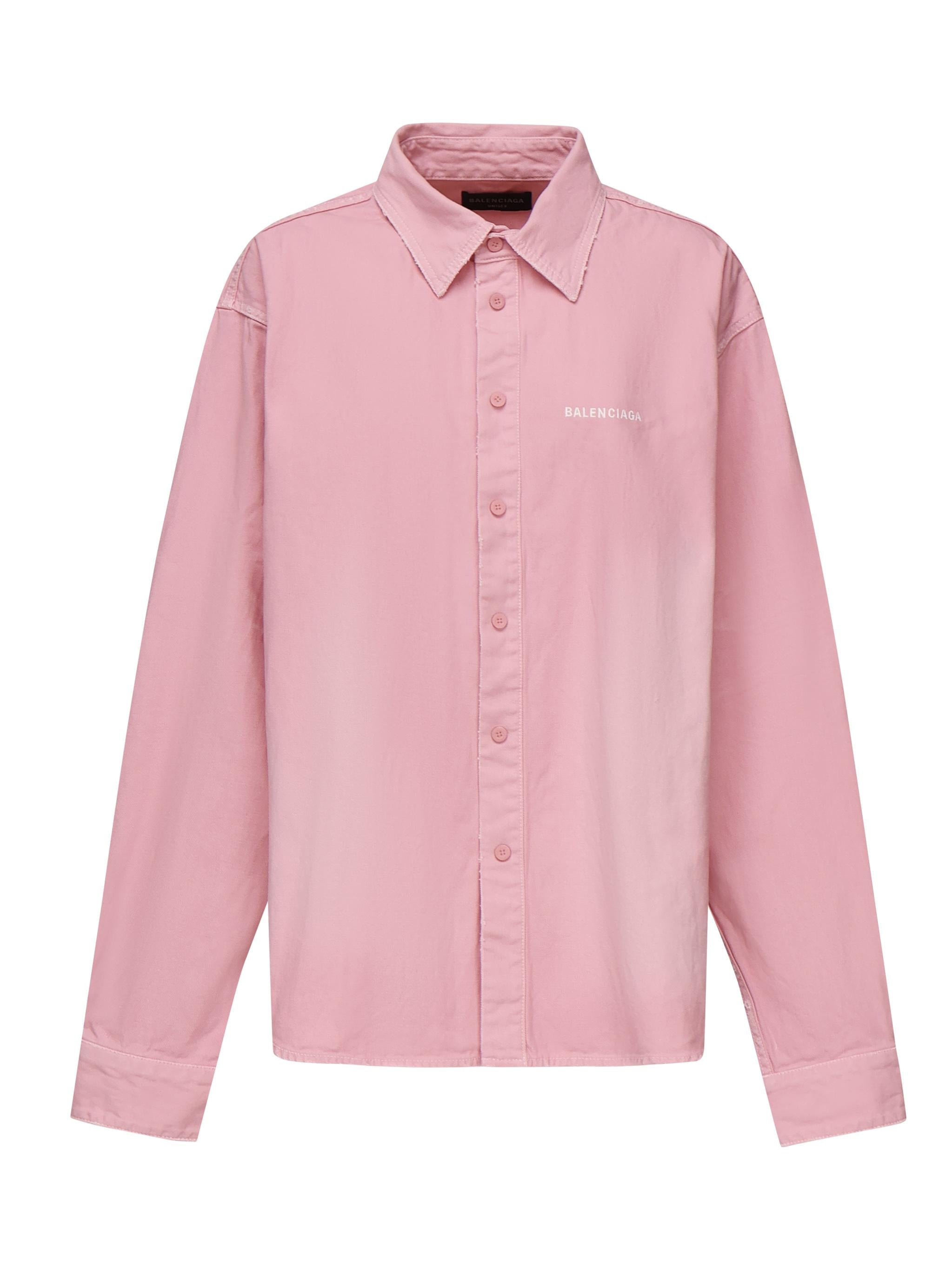 Camicia con logo in denim 822840 TRWB12014 BALENCIAGA 
