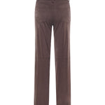Pantalone dritto con effetto suede DP9861 BROWN OTTOD'AME 