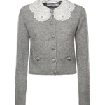 Cardigan con colletto in pizzo RS26123C GR SELF-PORTRAIT 