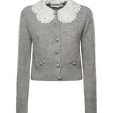 Cardigan con colletto in pizzo RS26123C GR SELF-PORTRAIT 