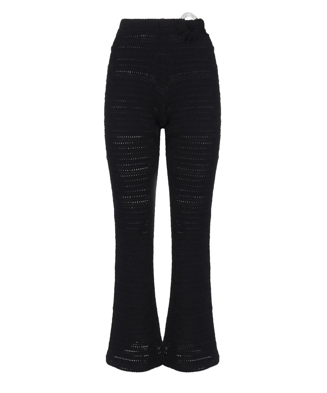 Pantalone svasato con anello AUS4PANTI -BLACK ALBERTO AUDENINO 