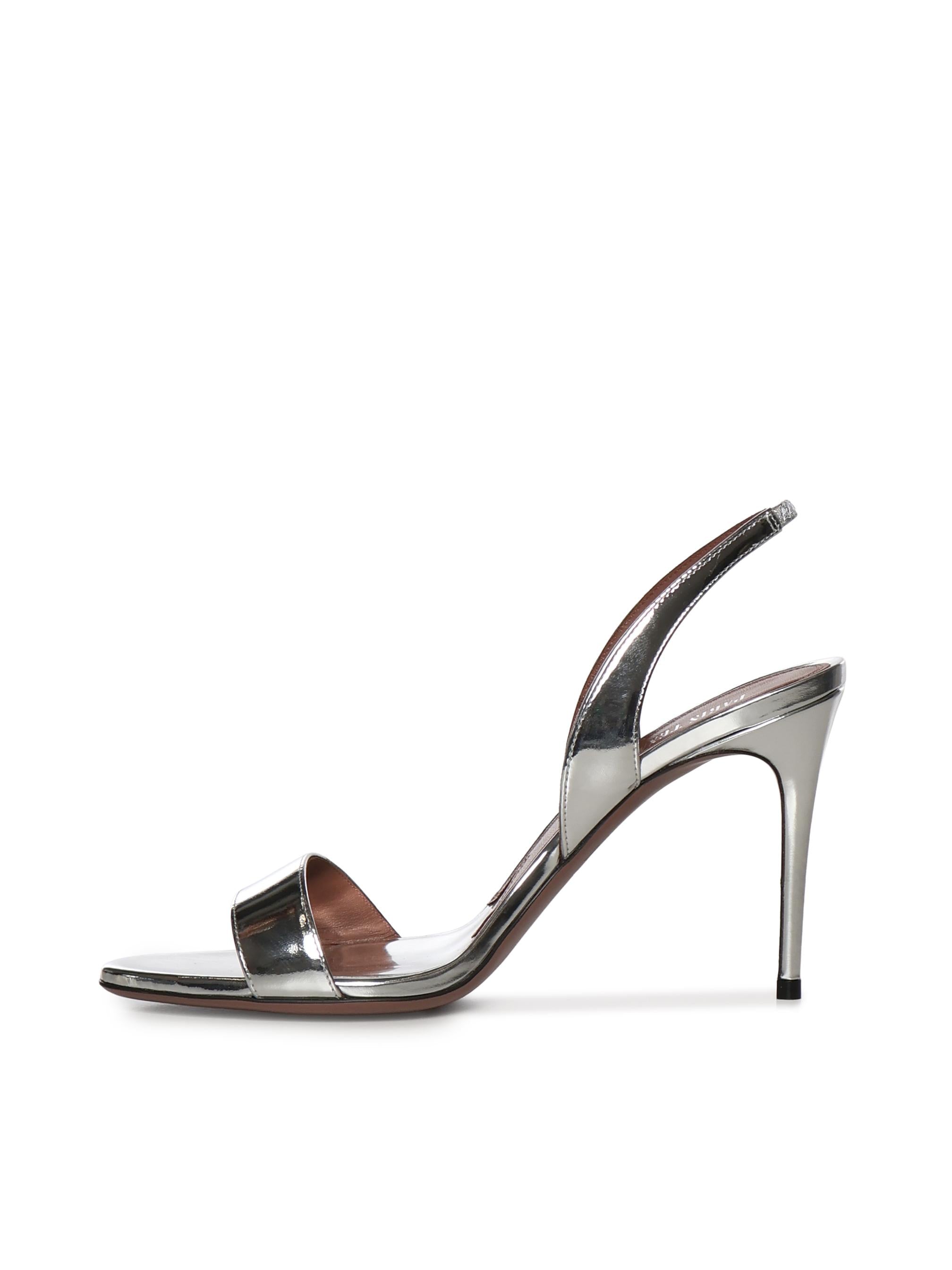 Slingback Vera in pelle specchiata PX1932 XNPMRMIRROR LEATHER SILVER PARIS TEXAS 