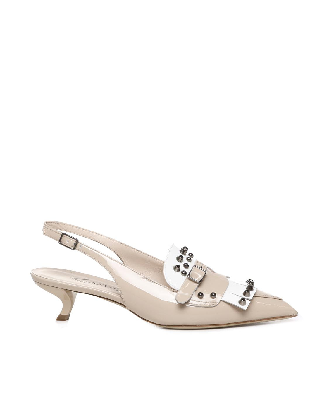 Décolleté in vernice con borchie ANNA S2408 VERNICECIPRIA/OFF WHITE ALCHIMIA 