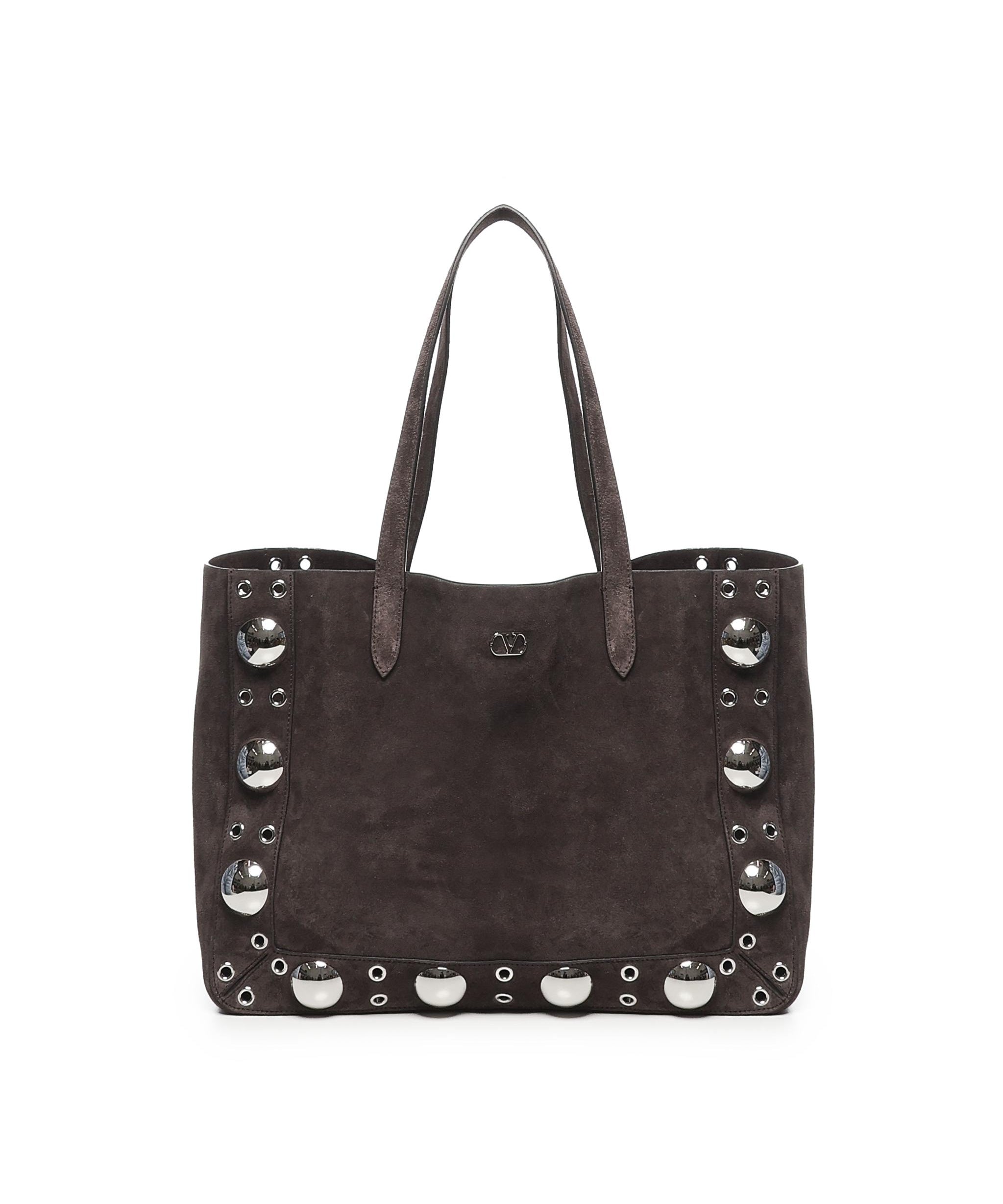 Borsa tote Nellcote media in suede 6W0B0R79 JET0TO VALENTINO GARAVANI 