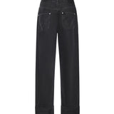 Jeans con risvolto in denim 861563 V69O01000 BOTTEGA VENETA 