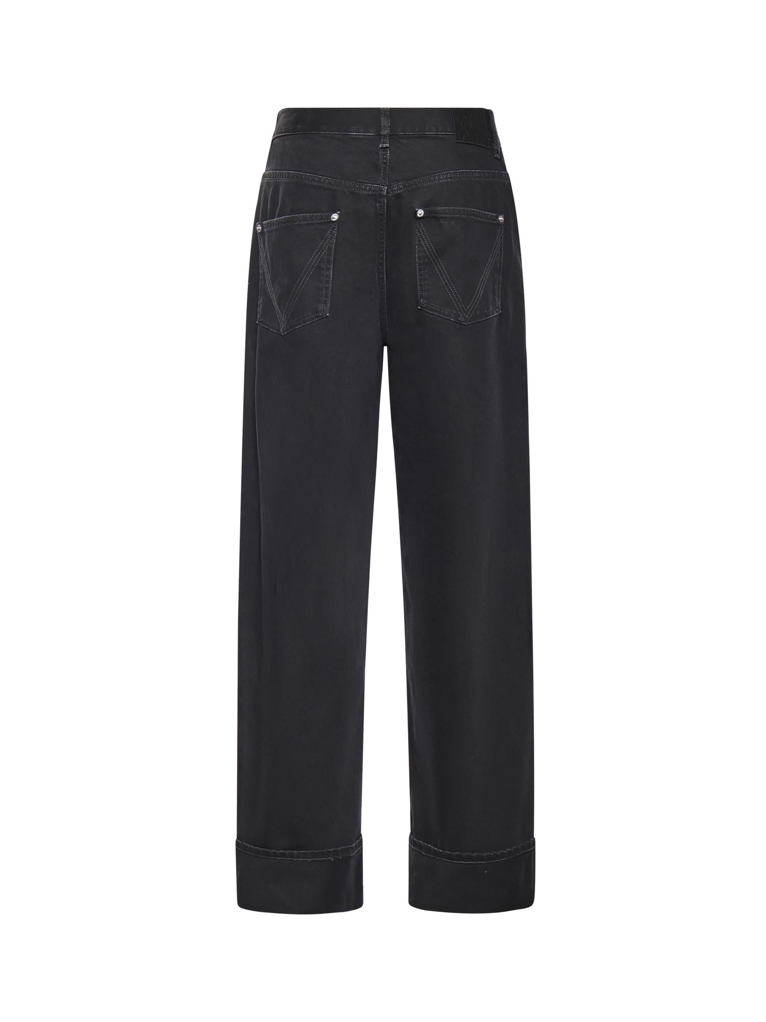 Jeans con risvolto in denim 861563 V69O01000 BOTTEGA VENETA 