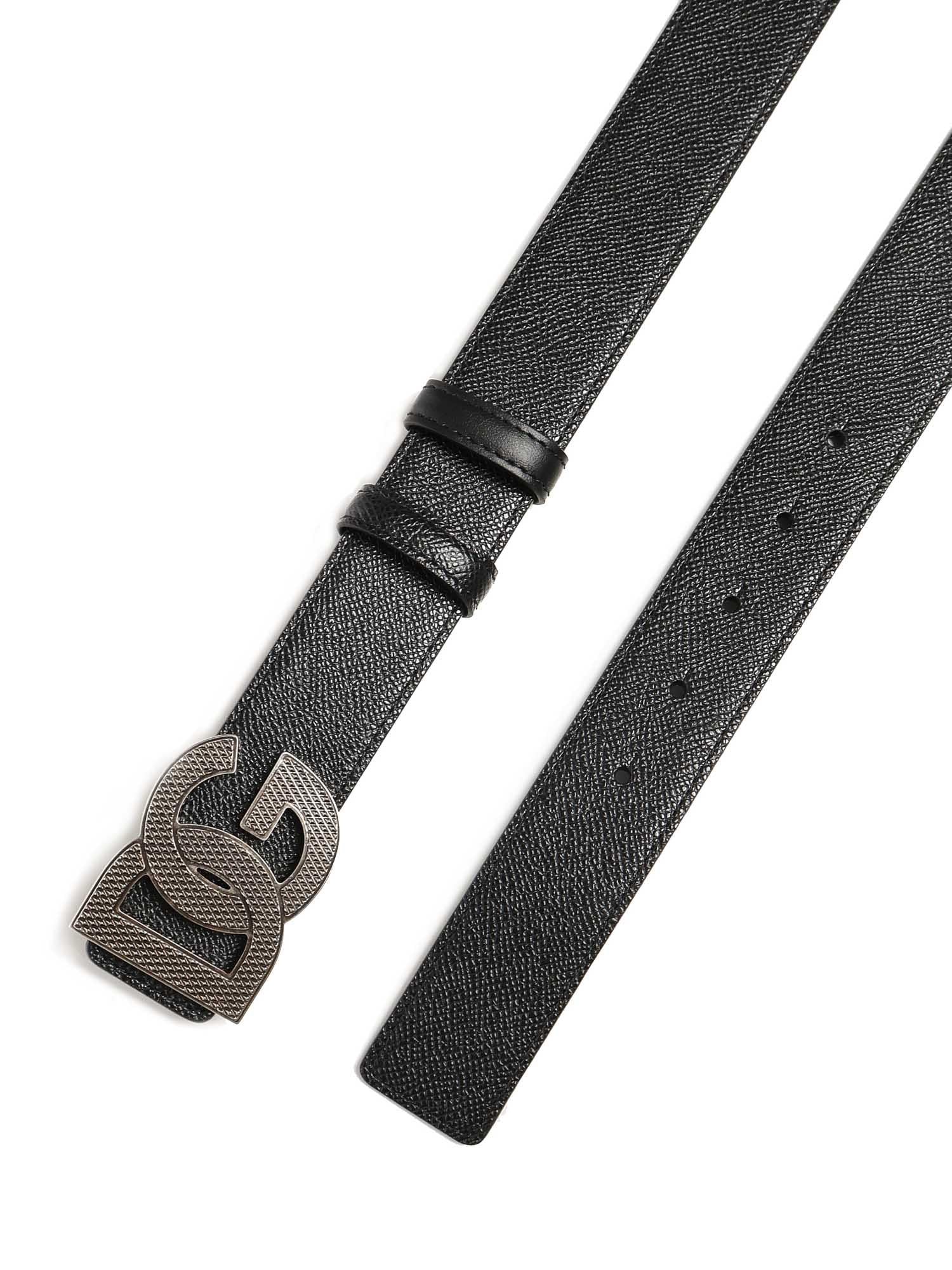 Cintura con logo in pelle di vitello BC4943 AG6518B956 DOLCE & GABBANA 