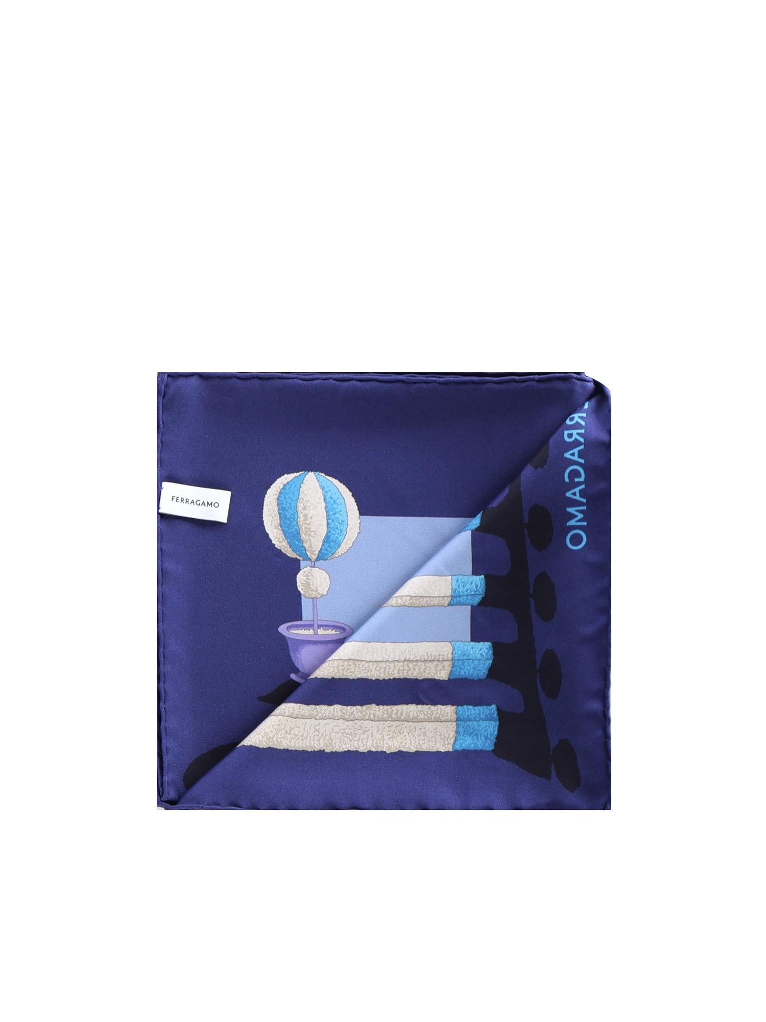 Foulard in seta con stampa 310212 785680002 FERRAGAMO 