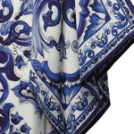 Abito lungo in charmeuse stampa maiolica F69D5T HPABOHA3TN DOLCE & GABBANA 
