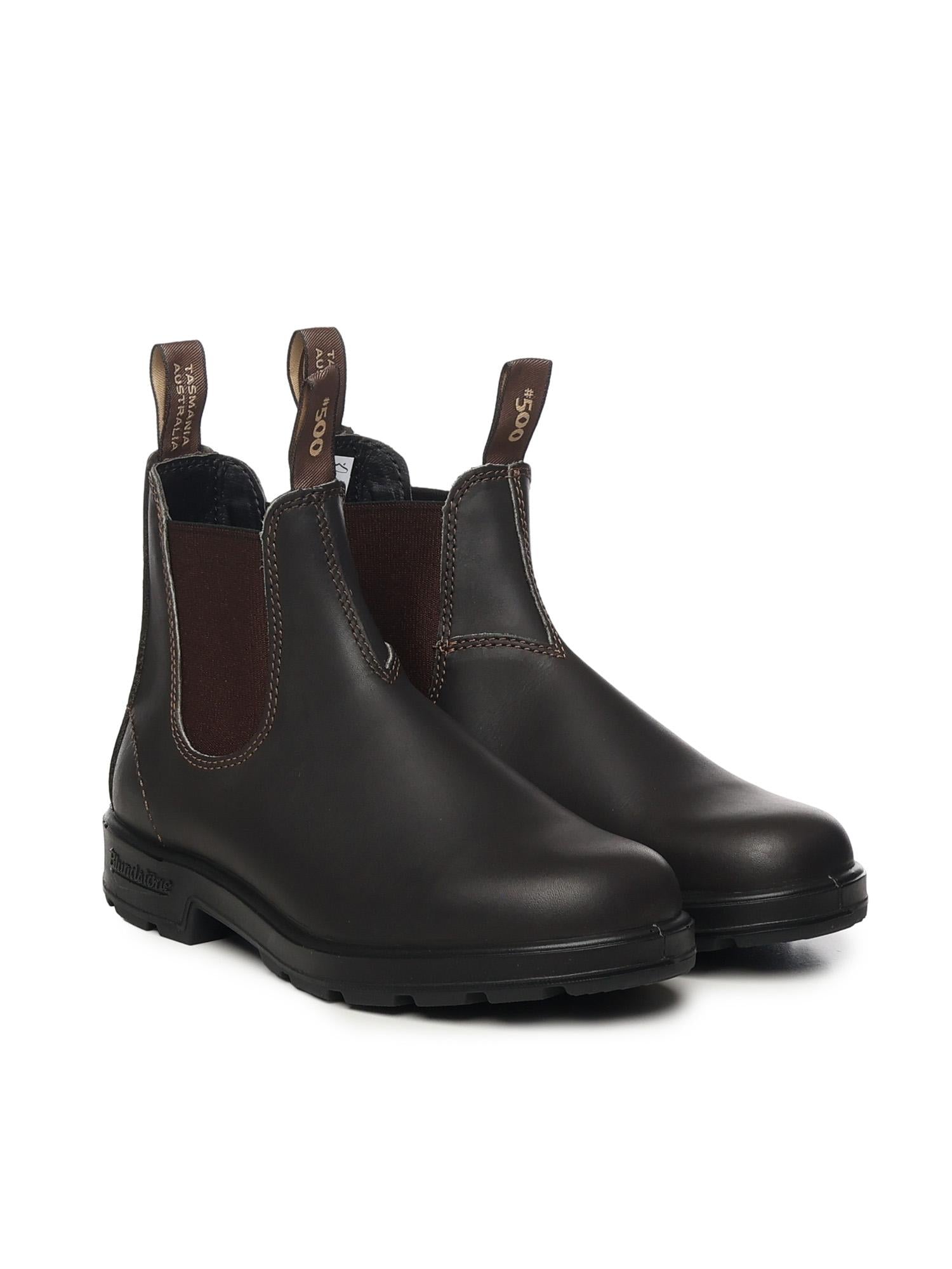 Chelsea boots in pelle<BR/> 500 BROWN BLUNDSTONE 