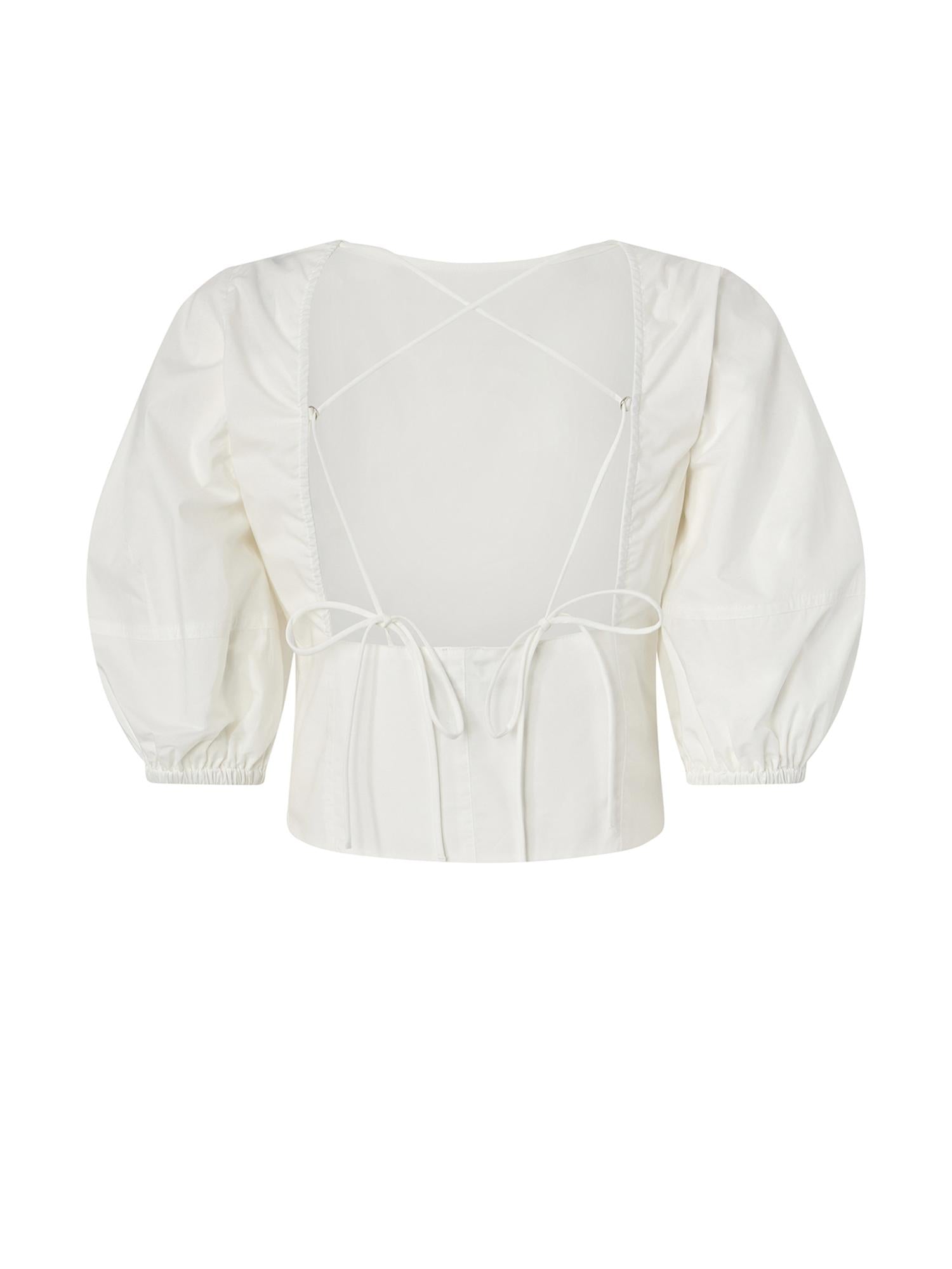 Blusa cropped con schiena scoperta 106829 A2LDZ05 PINKO 