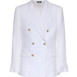 Giacca doppiopetto in lino G2NW1T GK326W0800 DOLCE & GABBANA 
