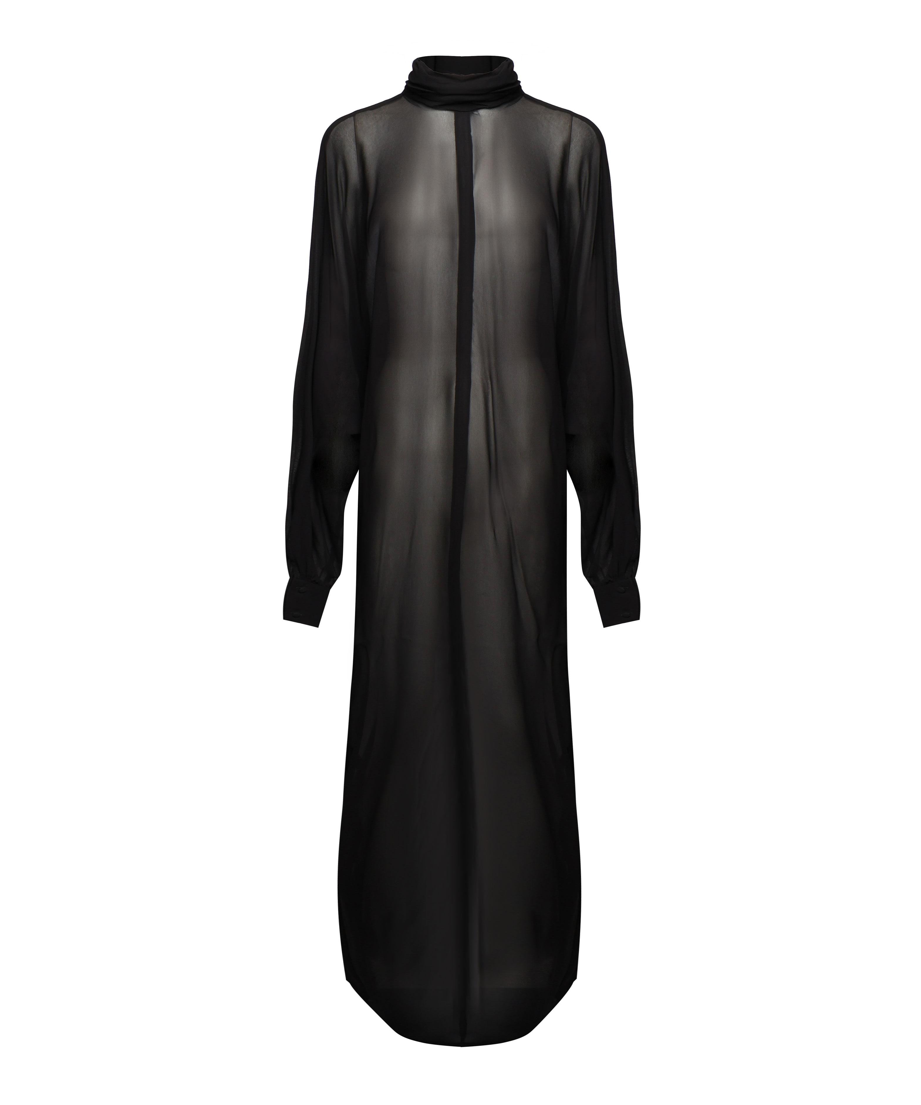 Abito Kim in georgette 25FWNAB-0004 BLACK NINEMINUTES 