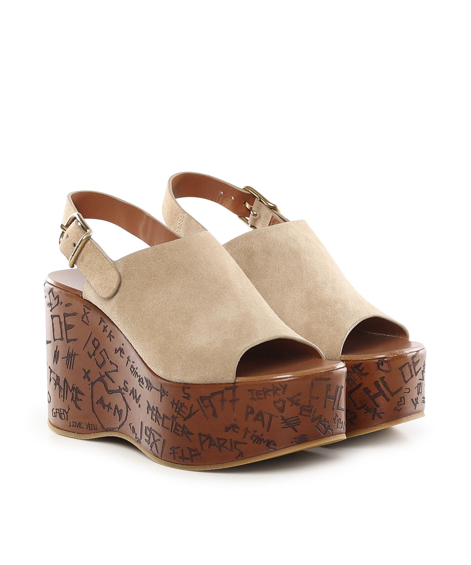 Sandali con zeppa Maxime CH25A10GRY 751 CHLOÉ 