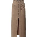 Gonna lunga in cover misto lana G616 WS0117DXXX728 DONDUP 