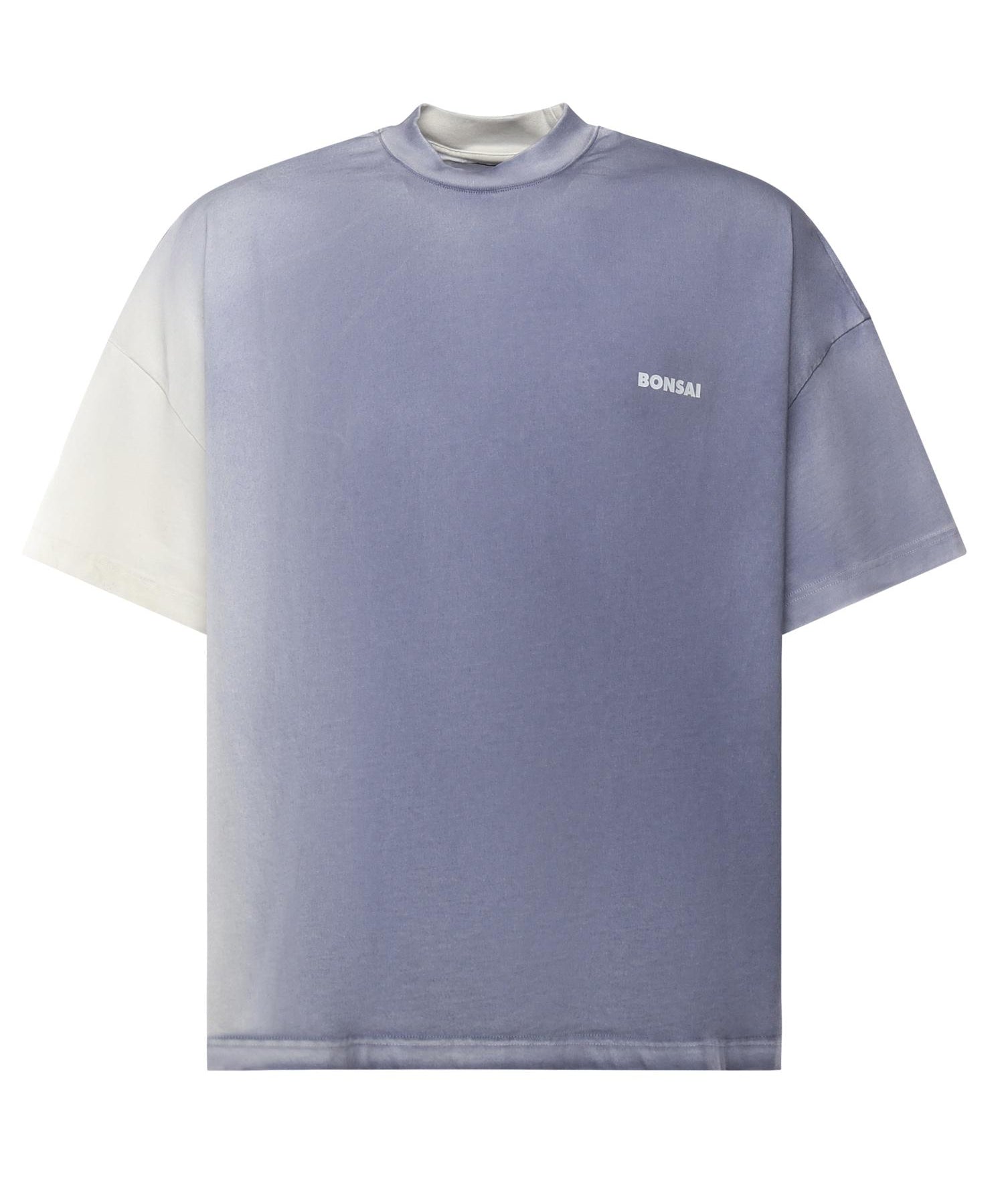 T-shirt in cotone con logo TS003001 BLU BONSAI 