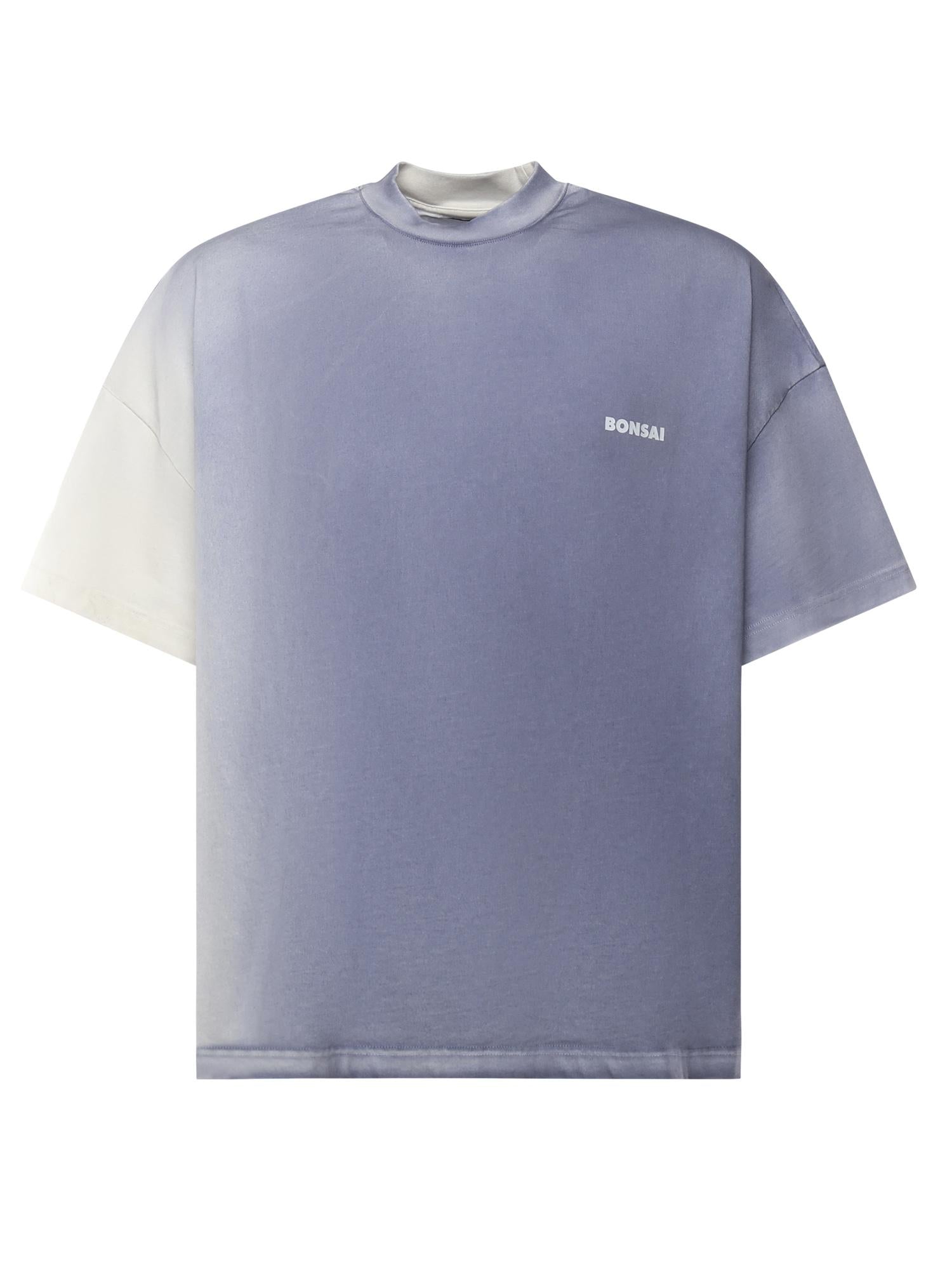 T-shirt in cotone con logo TS003001 BLU BONSAI 