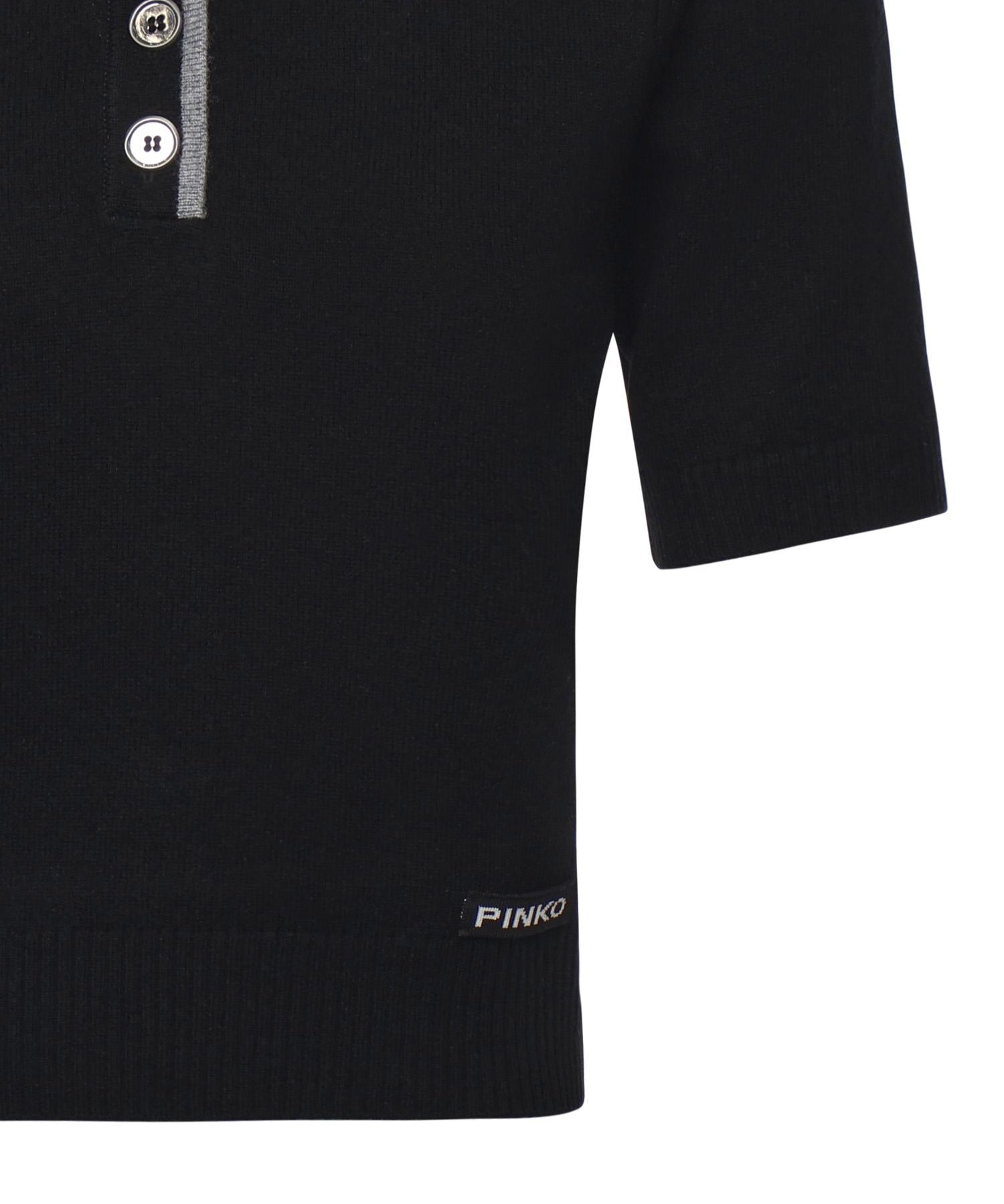 Maglia stile polo con logo 105450 A2Q9Z99 PINKO 