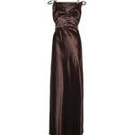 Abito lungo in satin MF6064 15ZCF0324 MIU MIU 