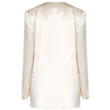 Giacca doppiopetto in raso lucido V05081627 0002 ALBERTA FERRETTI 