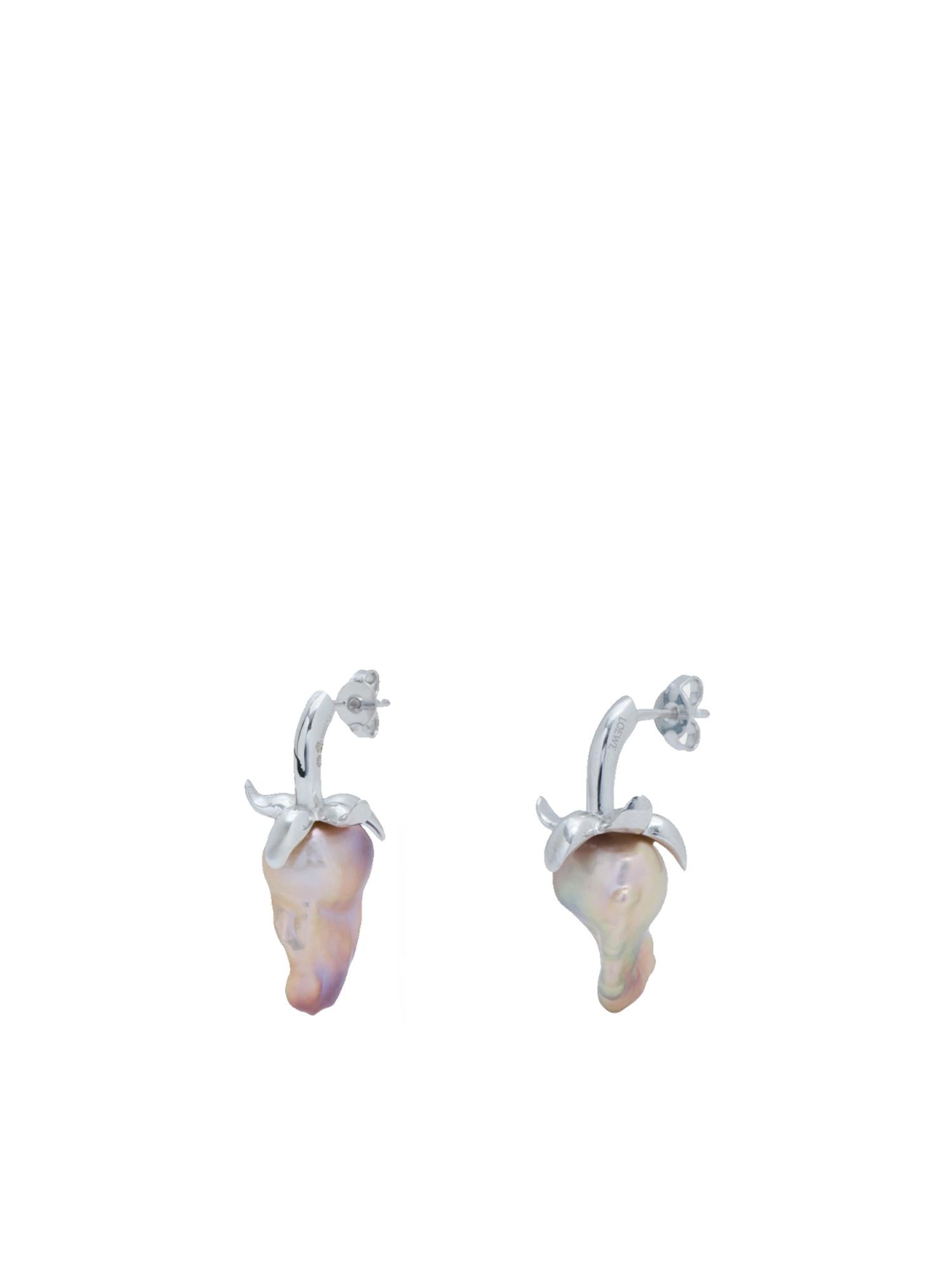 Orecchini fragola in argento sterling e perla JJ39239X01 4818 LOEWE 