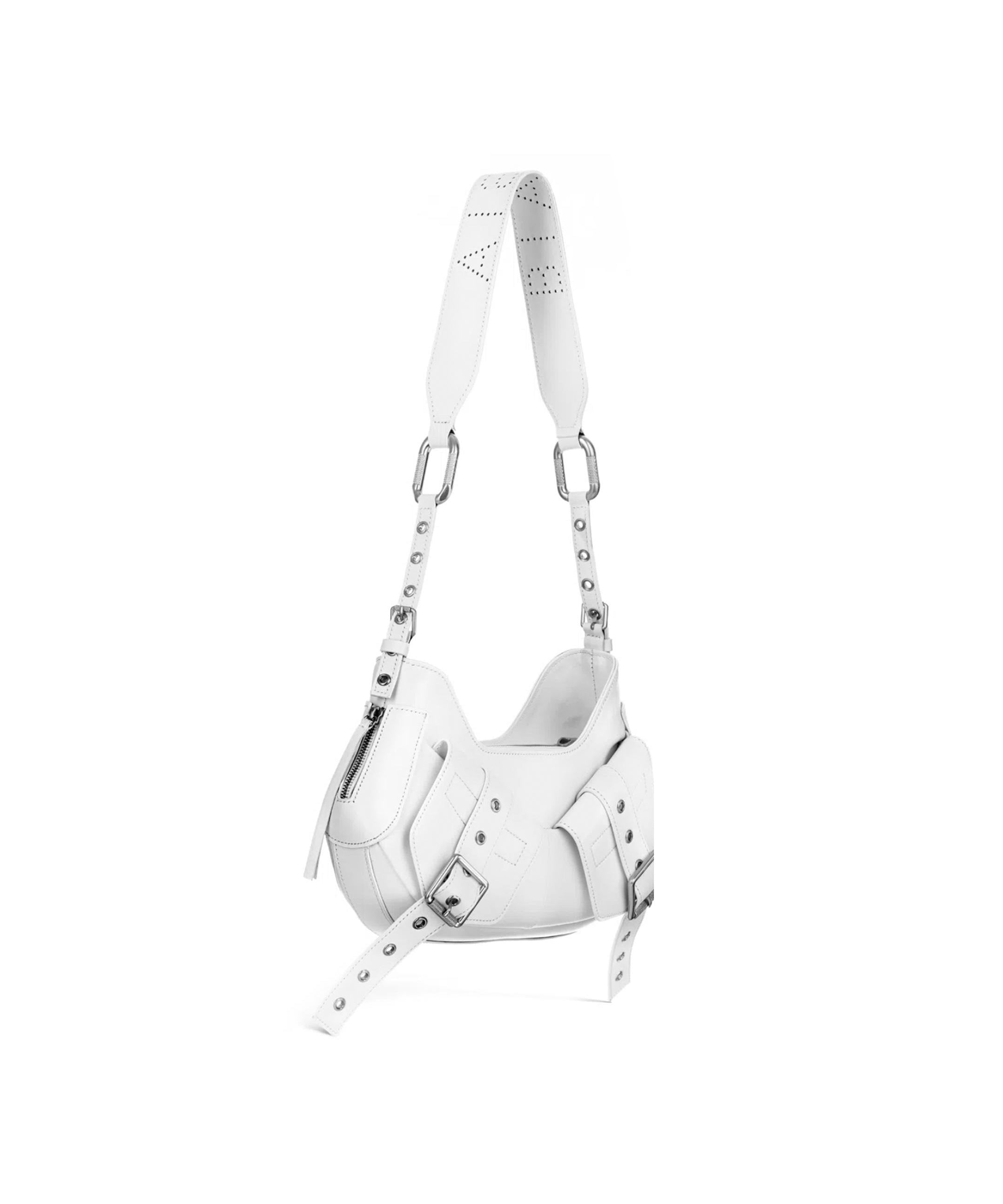 Borsa a spalla Y2K.001 FBBP70001 -BIANCO/NIKEL BIASIA 