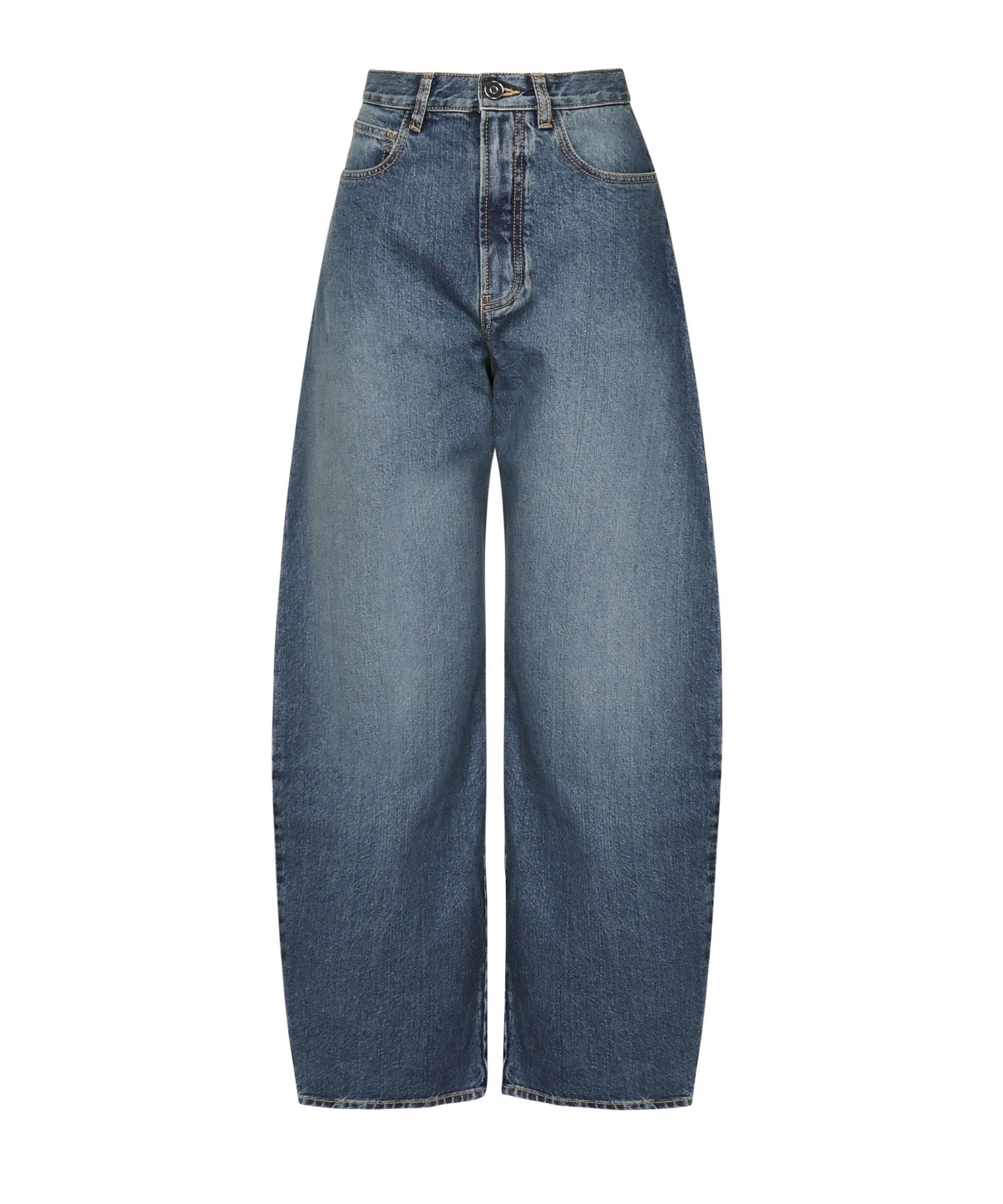 Jeans Round in denim délavé AA9P0176T536A 525 ALAIA 
