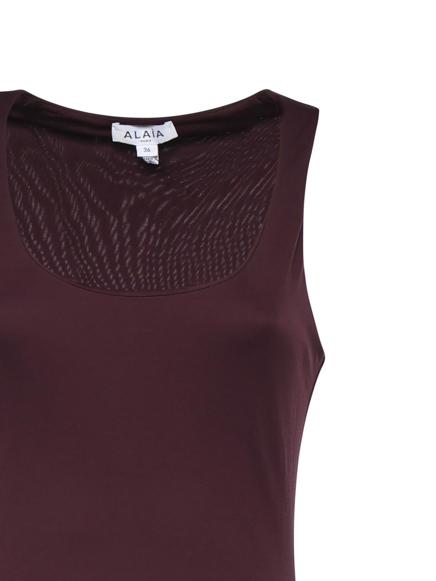 Abito asimmetrico in jersey fluido AA9R3005J090C 332 ALAIA 