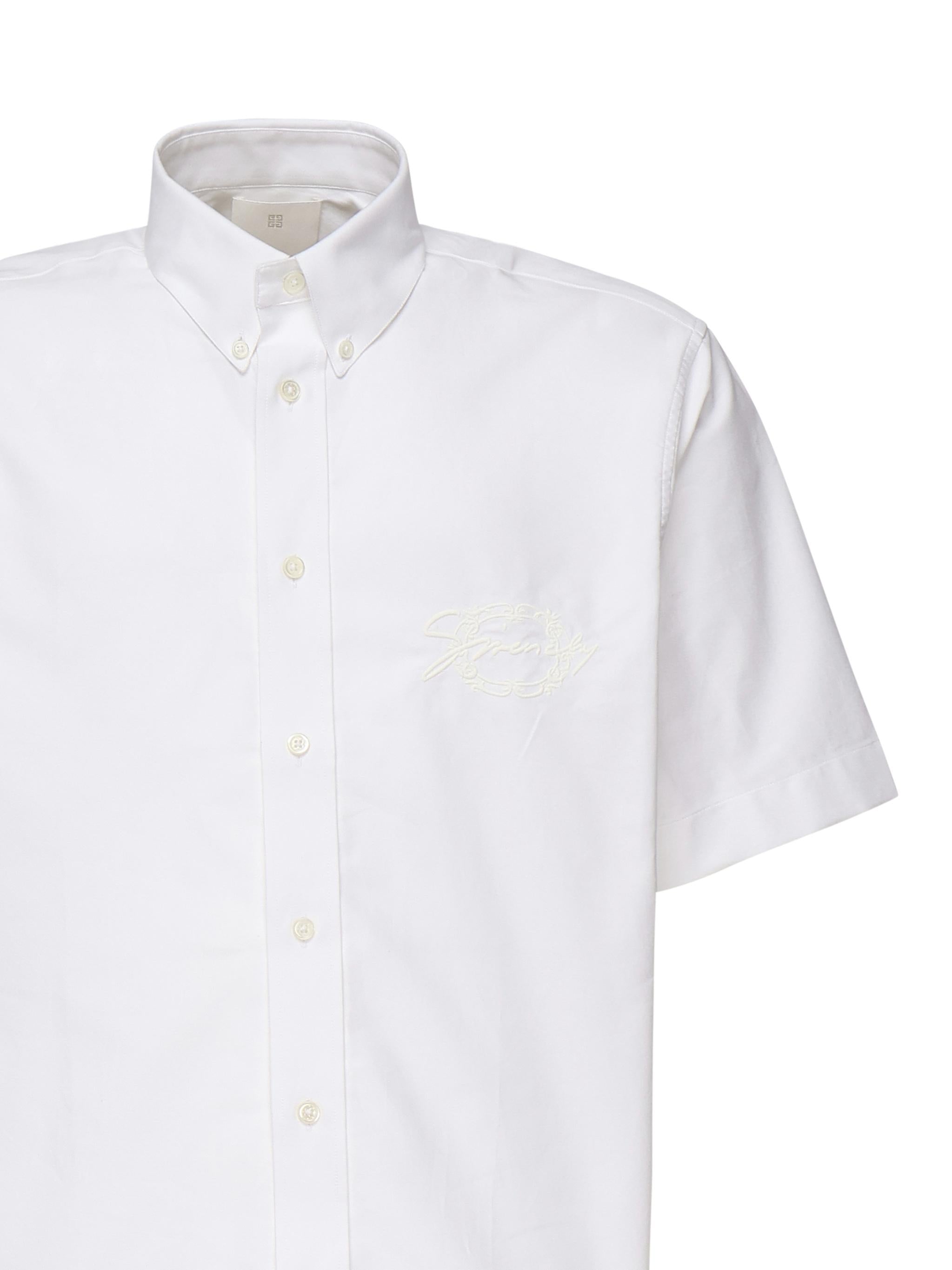 Camicia con logo ricamato BM611CG1ZF 100 GIVENCHY 