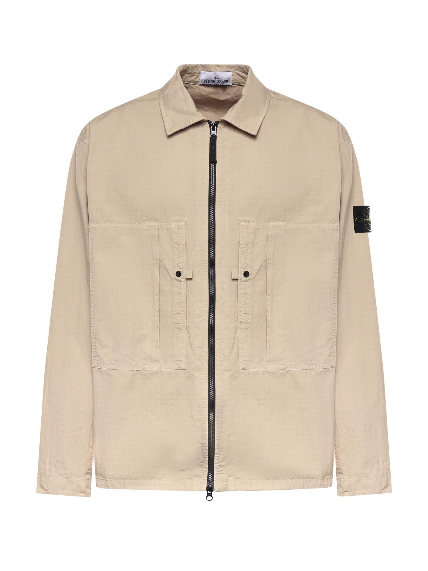 Overshirt in cotone con logo L1S151200005 S0298V009A STONE ISLAND 