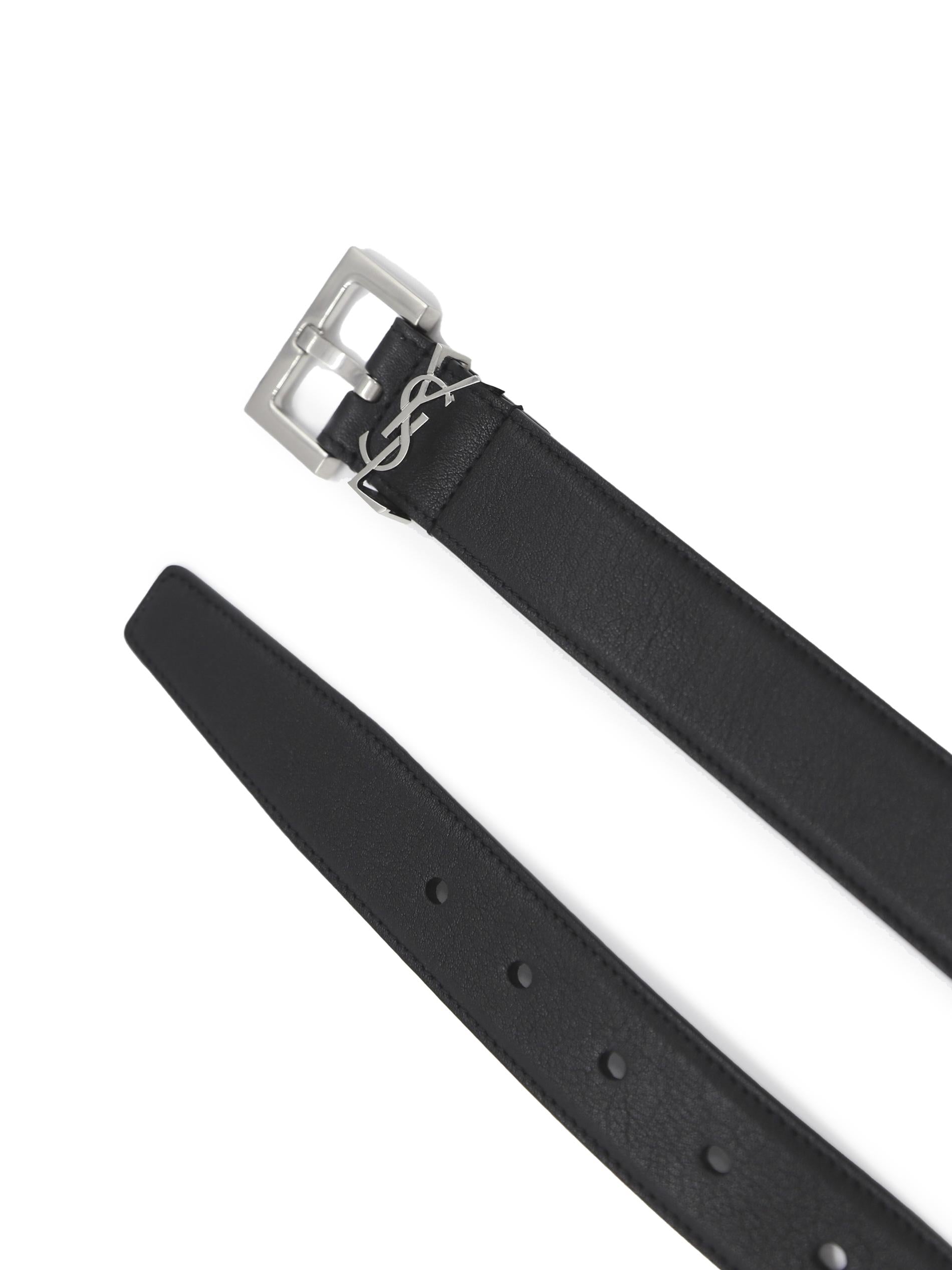 Cintura cassandre in pelle liscia<BR/> 634440 BRM0E1000 SAINT LAURENT 