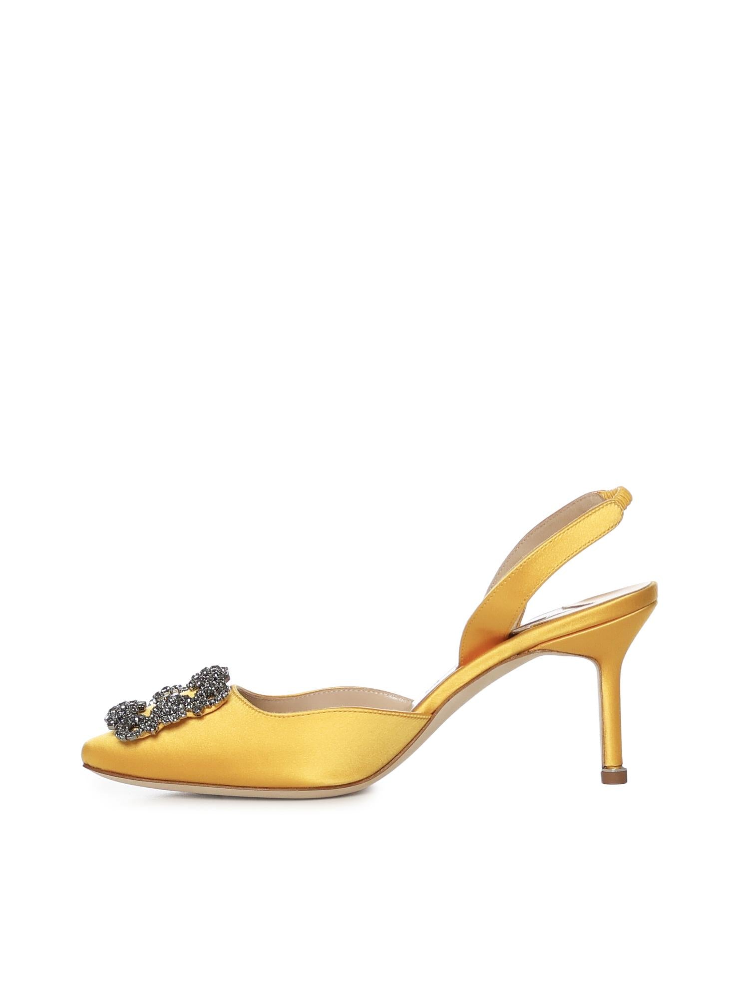 Décolleté slingback Hangisi in raso 4190473 7307 MANOLO BLAHNIK 
